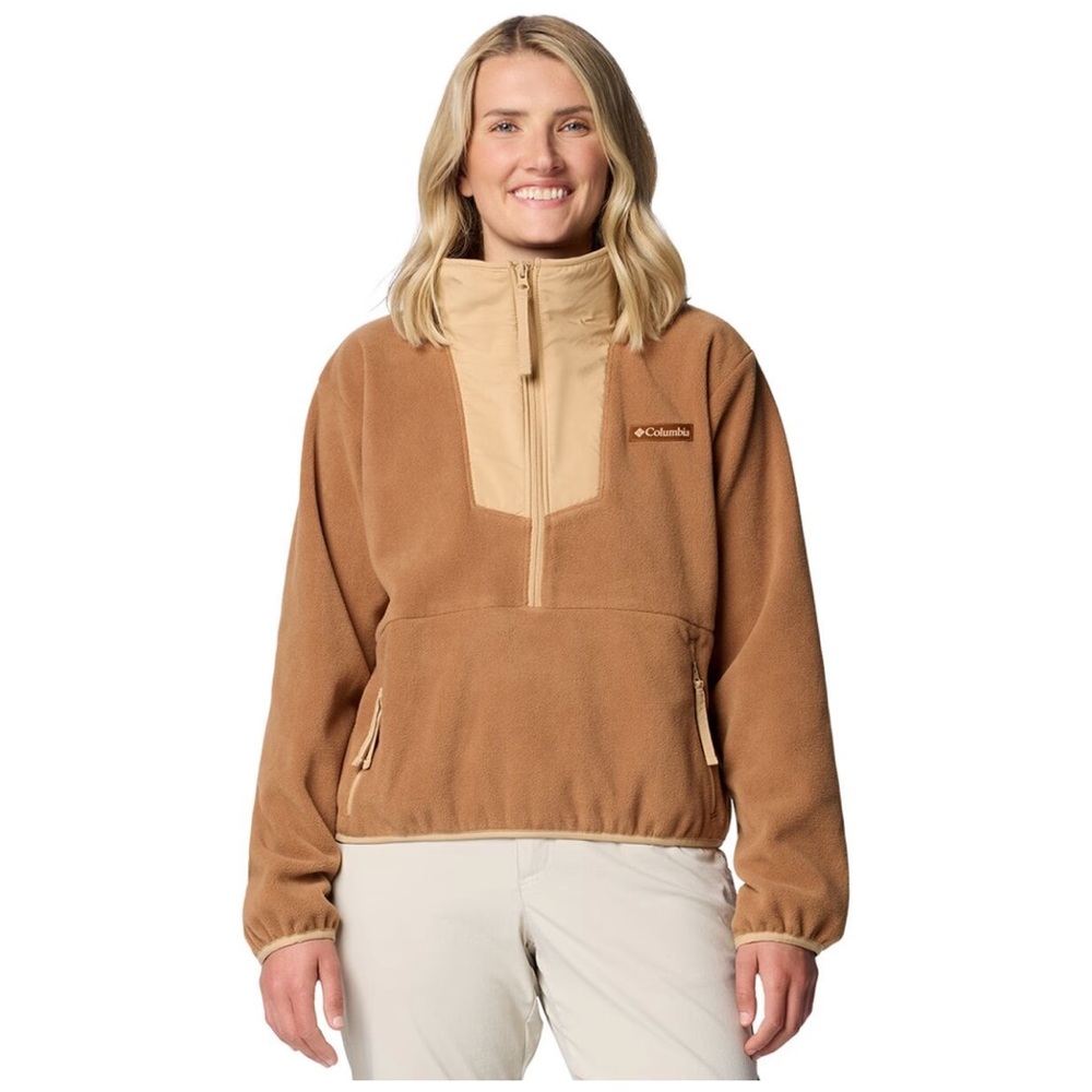 Columbia Brown and Tan Fleece Pullover